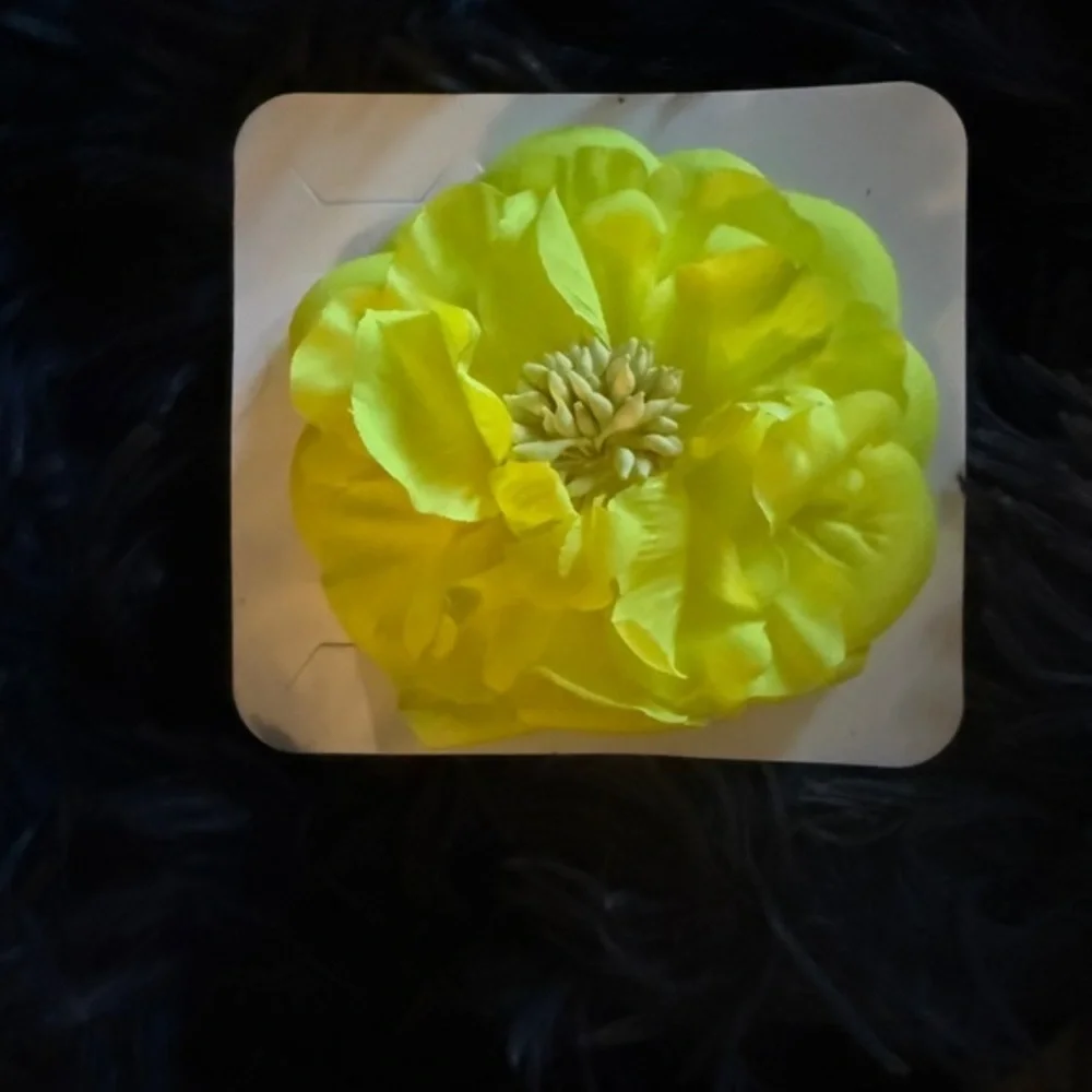 Vibrant Yellow Floral Hair Bow